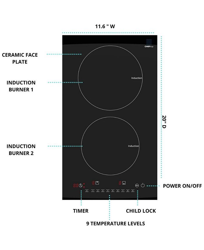 Drinkpod Cheftop Induction Cooktop Portable Burners Macy's