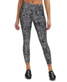 Sport Women's Metallic Snake-Print High-Waist 7/8 Leggings