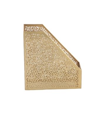 by Cosmopolitan Gold Iron Glam Magazine Holder, 12 x 5 x 10