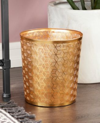 by Cosmopolitan Gold Metal Glam Small Waste Bin, 10 &amp;quot; x 9 &amp;quot; x 9 &amp;quot;