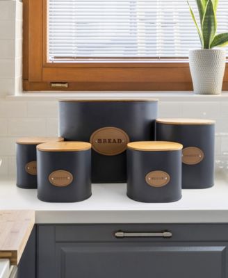 MegaChef Kitchen Food Storage and Organization Canister, Set of 5