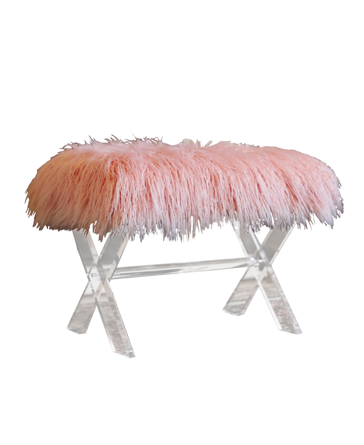 Best Quality Furniture Vanity Ottoman Bench In Pink