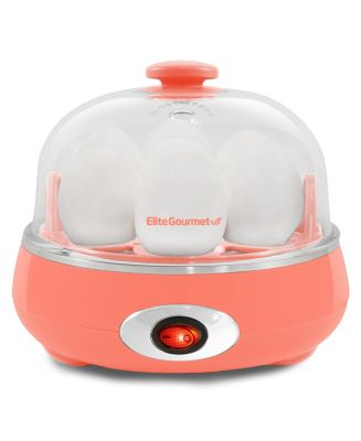 Elite Gourmet Automatic 2-Tier Egg Cooker/Steamer, White