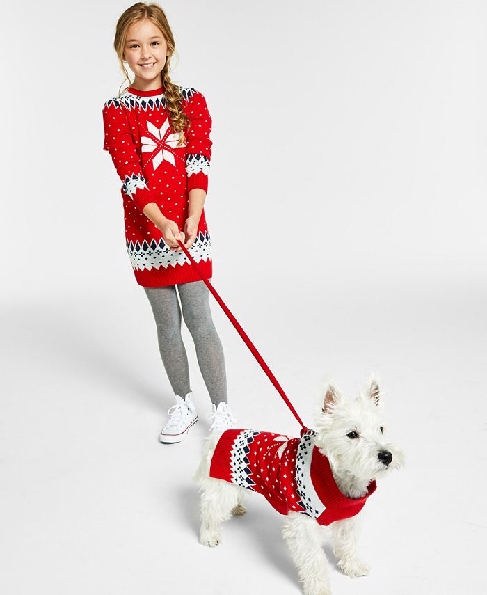 Charter Club Pet s Snowflake Family Sweater Created for Macy s