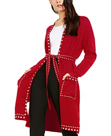 Petite Studded Completer Cardigan Sweater, Created for Macy's