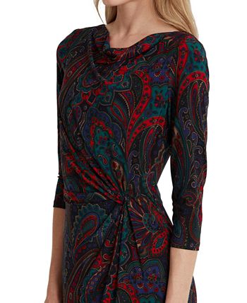 Vestido Ralph Lauren Twisted-Knot Jersey - Rosa Claro, ¡Elegancia Fluida!