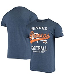 Men's Heathered Navy Denver Broncos Blitz T-shirt