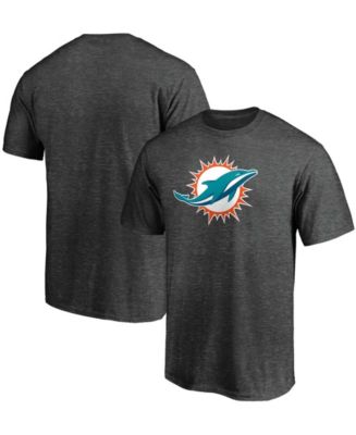 Men's Heathered Charcoal Miami Dolphins Primary Logo Team T-shirt - Macy's