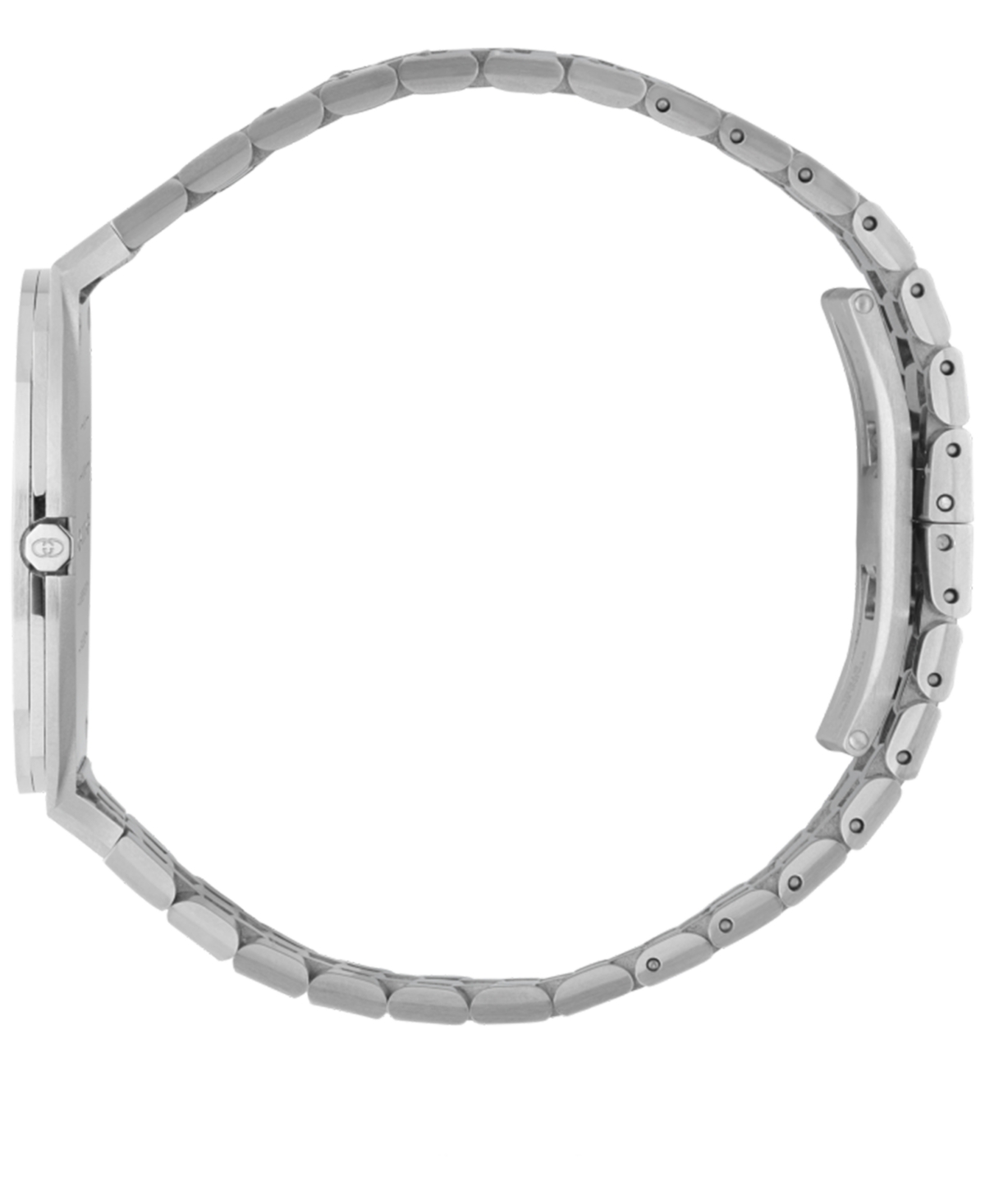 Shop Gucci Women's Swiss 25h Stainless Steel Bracelet Watch 34mm In Silver