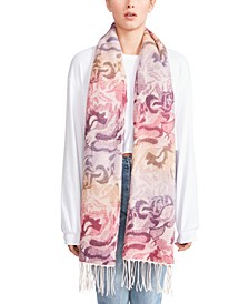 Rose Jacquard Blanket Scarf