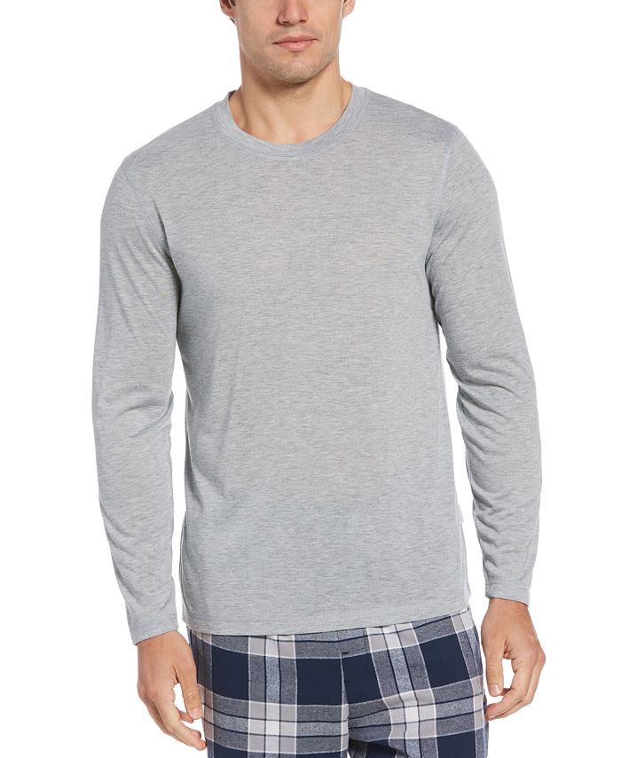Perry Ellis Portfolio Men's Portfolio Jersey Long-Sleeve Pajama T-Shirt ...