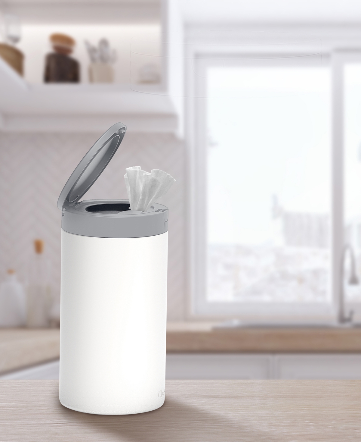 Spectrum Diversified Decorative Disinfecting Wipe Dispenser For Home Office In White