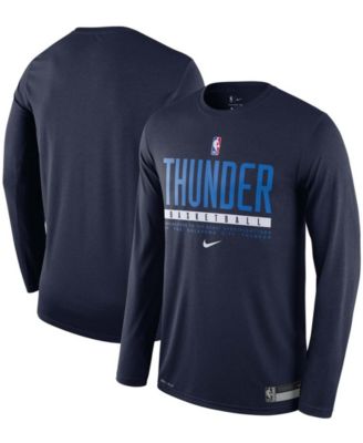 Nike - Men's Oklahoma City Thunder Essential Practice Legend Performance Long Sleeve T-Shirt