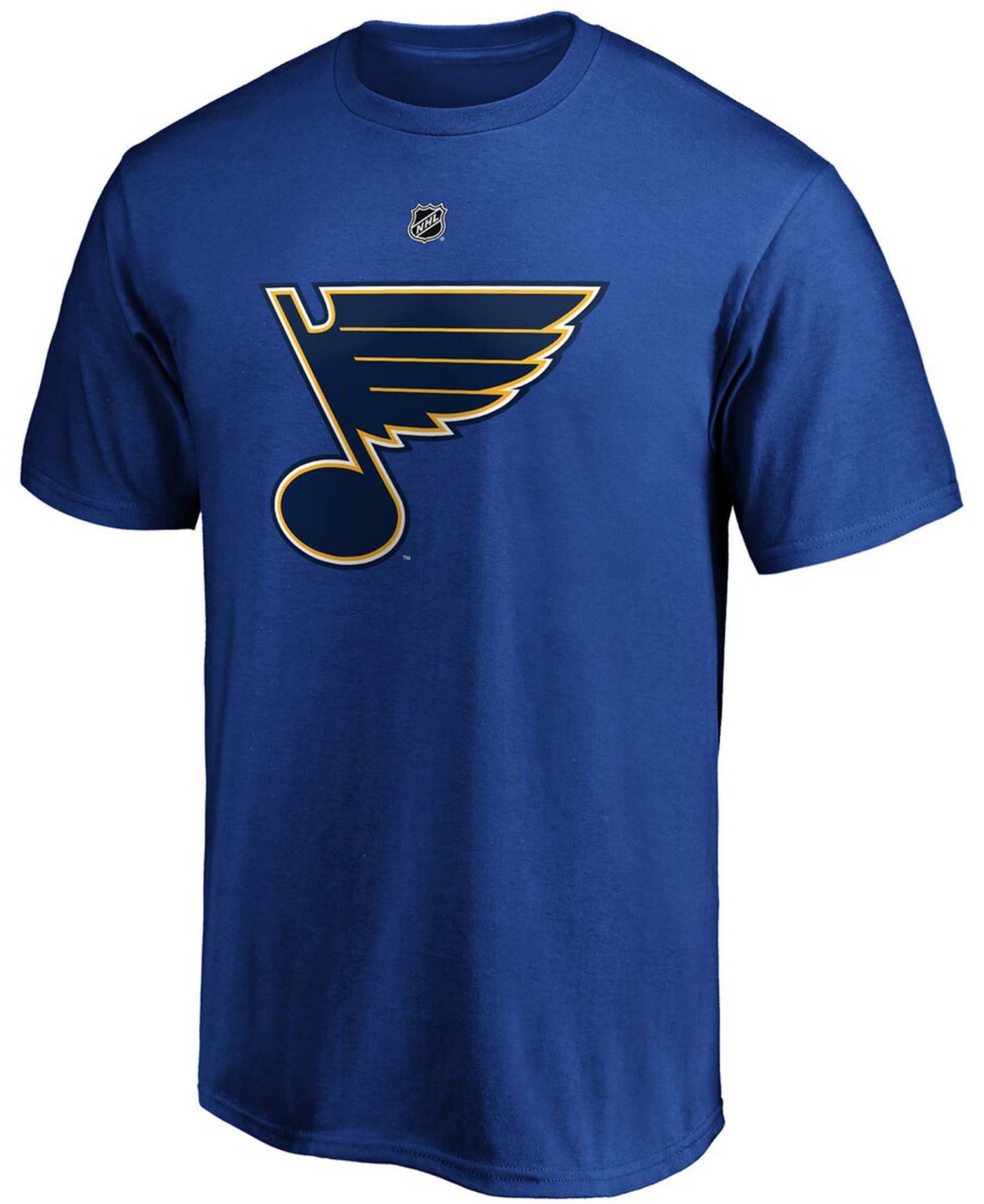 Fanatics Branded Men's Jordan BinningtonSt. Louis Blues Team Authentic Stack Name & Number T-Shirt - Blue