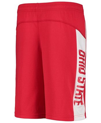 Outerstuff - Youth Scarlet Ohio State Buckeyes Down The Field Mesh Shorts