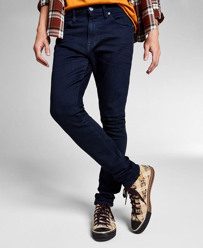 Men's Dark Blue Slim Fit Flex Stretch Denim Jeans