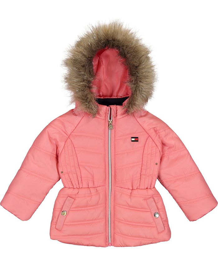 Hilfiger Little Girls Chevron Puffer Jacket & Reviews - Coats & Jackets Kids - Macy's