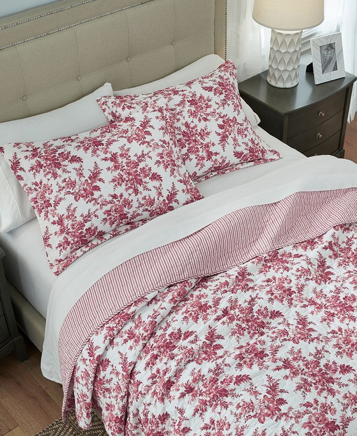 Laura Ashley Annalise 3Pc. Quilt Set, King Macy's