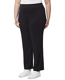 Plus Size Serenity Knit Pintucked Pull-On Pants