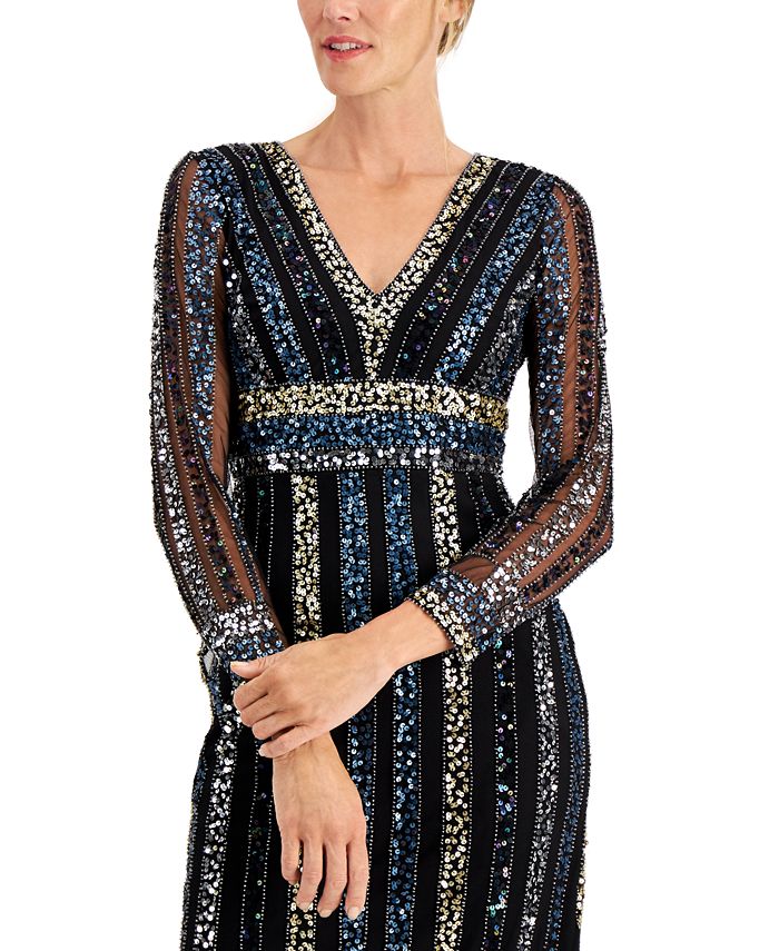 Adrianna papell embellished column gown clearance