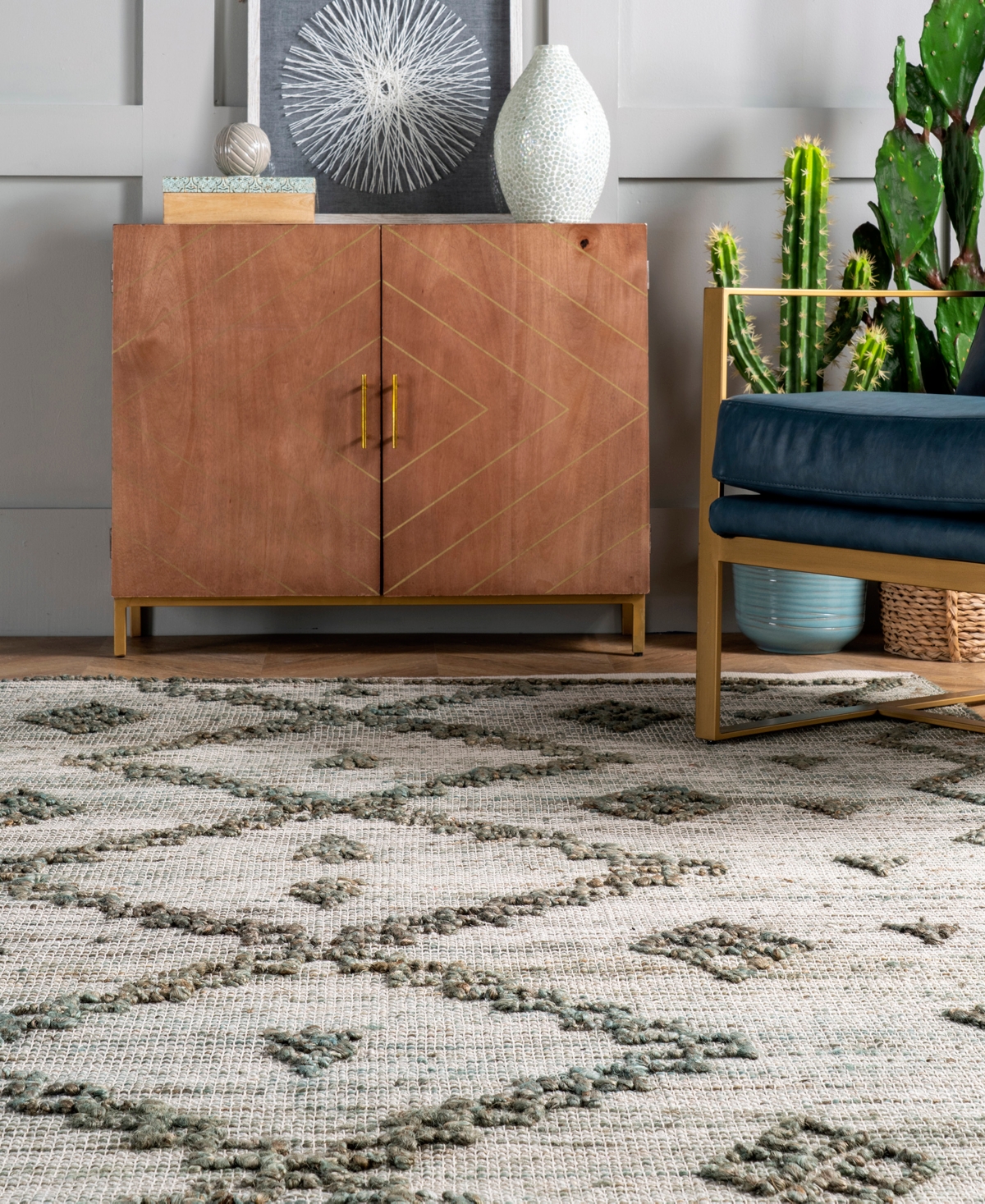 nuLoom Radmilla SMRM01B Area Rug - Silver-tone