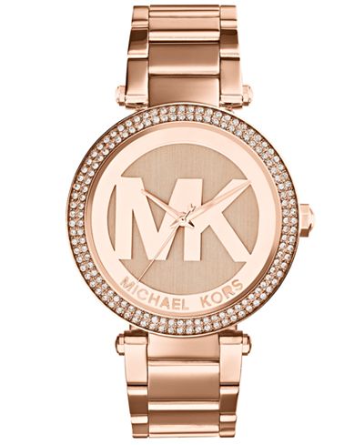 mk watch rose gold touch screen