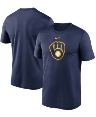 Men's Nike Navy Milwaukee Brewers Large Logo Legend Performance T-Shirt