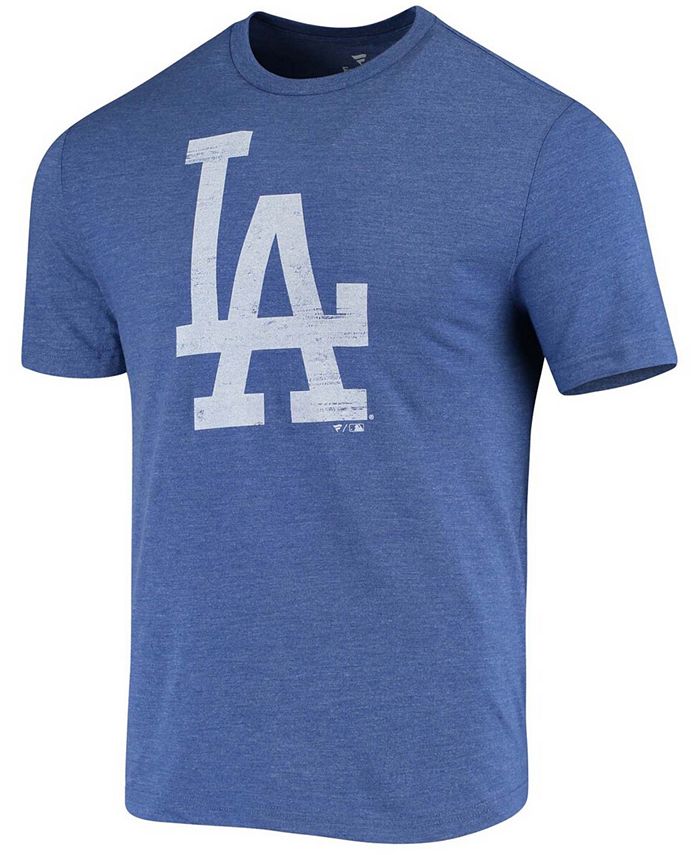 Fanatics Men's Royal Los Angeles Dodgers Weathered Official Logo Tri ...