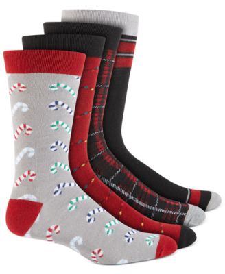 Club Room - Men's Holiday Patterned Socks, Pack of 4