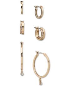 3-Pc. Set Crystal Hoop Earrings