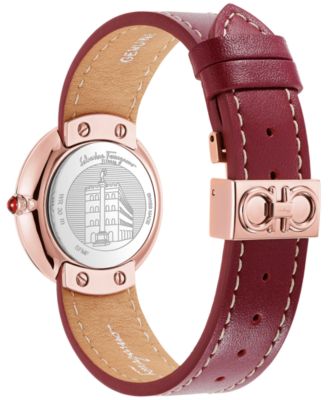 Ferragamo Salvatore Women's Swiss Ferragamo Chic Burgundy
