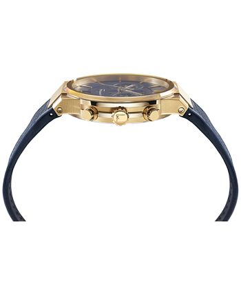 Salvatore Ferragamo - Men's Swiss Chronograph Ferragamo Sapphire Blue Silicone Strap Watch 41mm