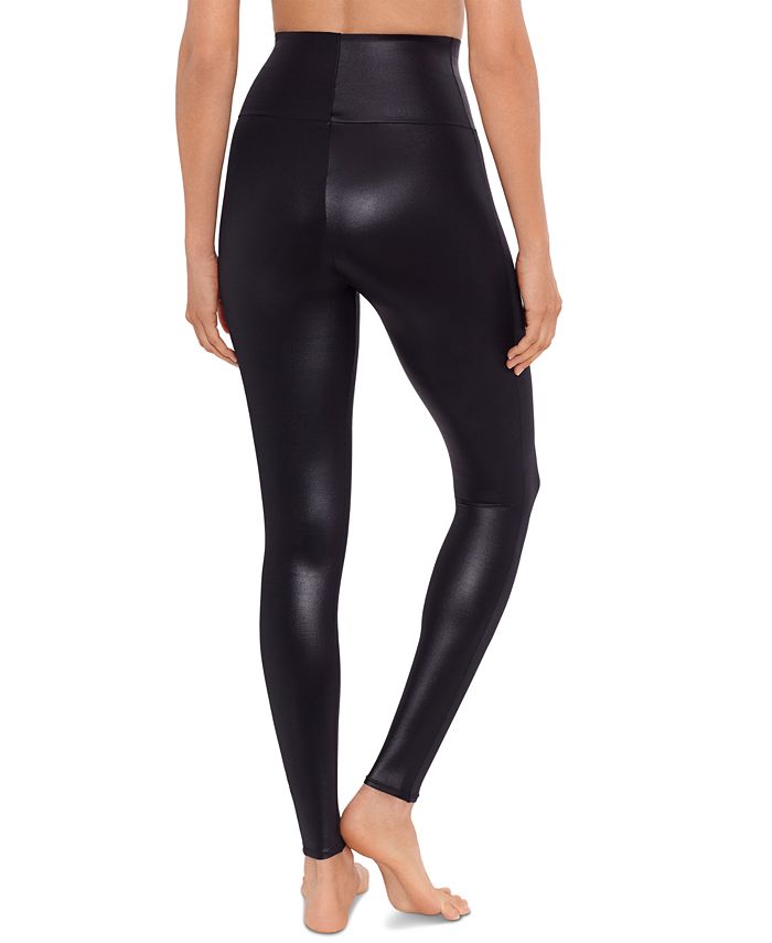 Miraclesuit Faux Leather Shaping Leggings - Macy's