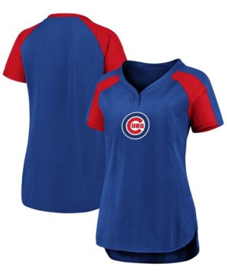 Big Boys Heathered Royal Chicago Cubs Raglan T-shirt