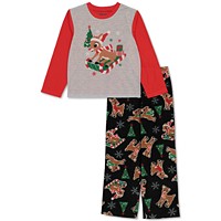 Briefly Stated Matching Big Kid Rudolph Family Pajama Set