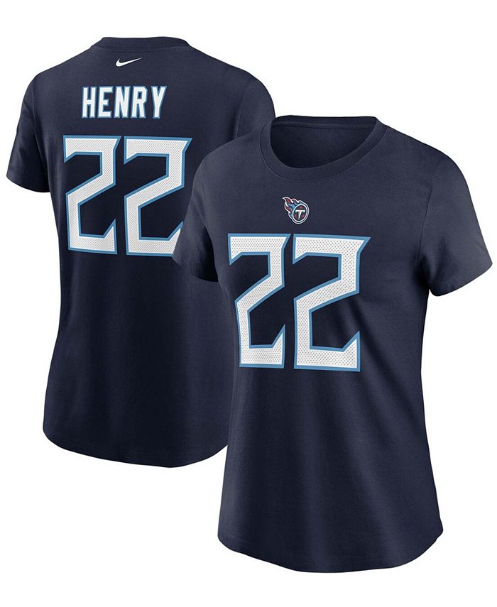 Nike Women's Derrick Henry Navy Tennessee Titans Player Name Number T-shirt  - Macy's