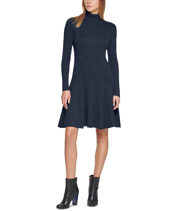 Arriba 99+ imagen calvin klein fit and flare sweater dress