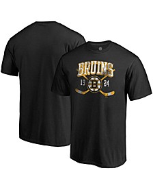Men's Black Boston Bruins Big and Tall Line Shift T-shirt