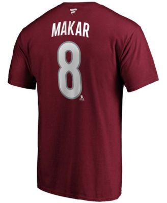 Men's Cale Makar Burgundy Colorado Avalanche Authentic Stack Player Name and Number T-shirt