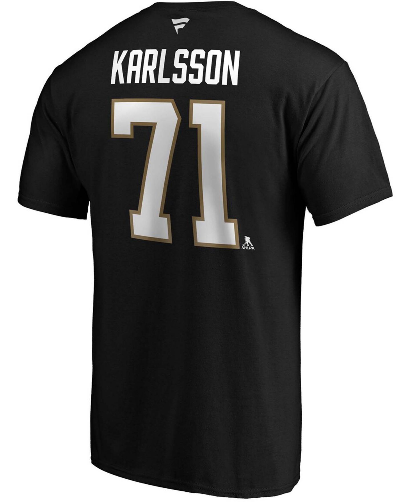 Мужская футболка Fanatics William Karlsson Black Vegas Golden Knights Authentic Stack Player Name and Number — фото 3