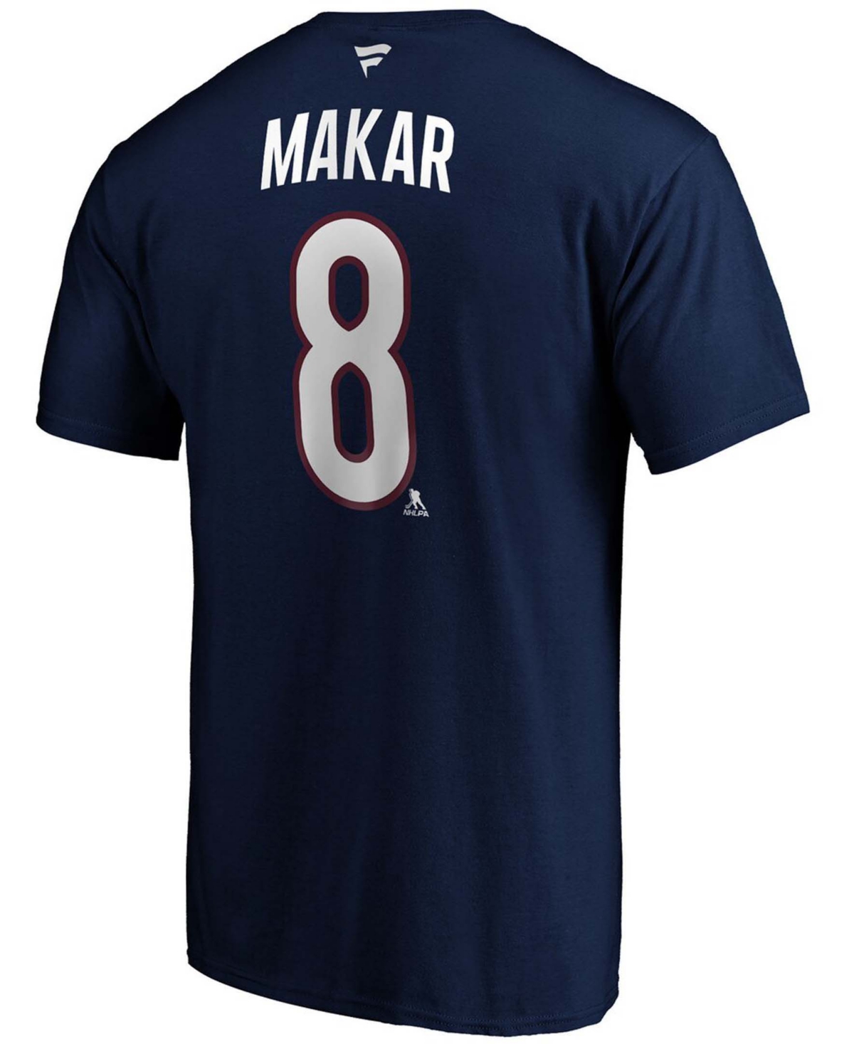 Men's Cale MakarColorado Avalanche Authentic Stack Name and Number Team T-shirt - Navy