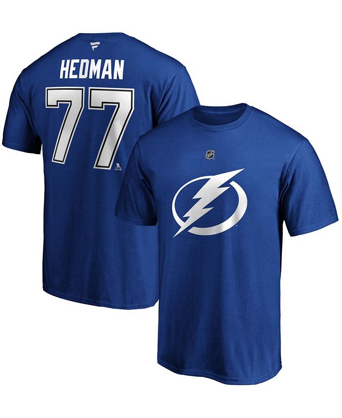 Fanatics Men's Victor Hedman Blue Tampa Bay Lightning Authentic Stack