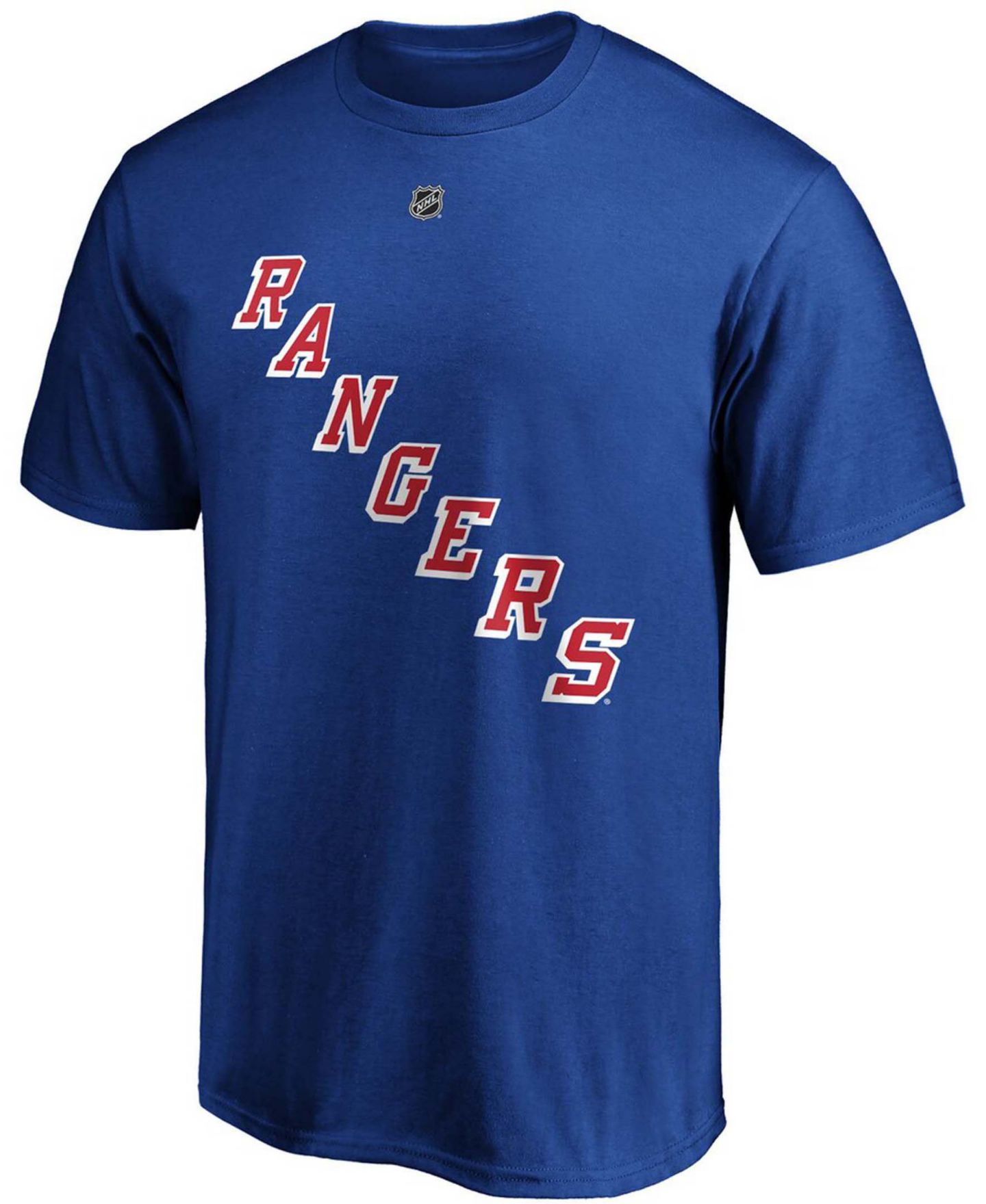 Мужская футболка Fanatics Artemi Panarin Blue New York Rangers Player Authentic Stack Name and Number — фото 2