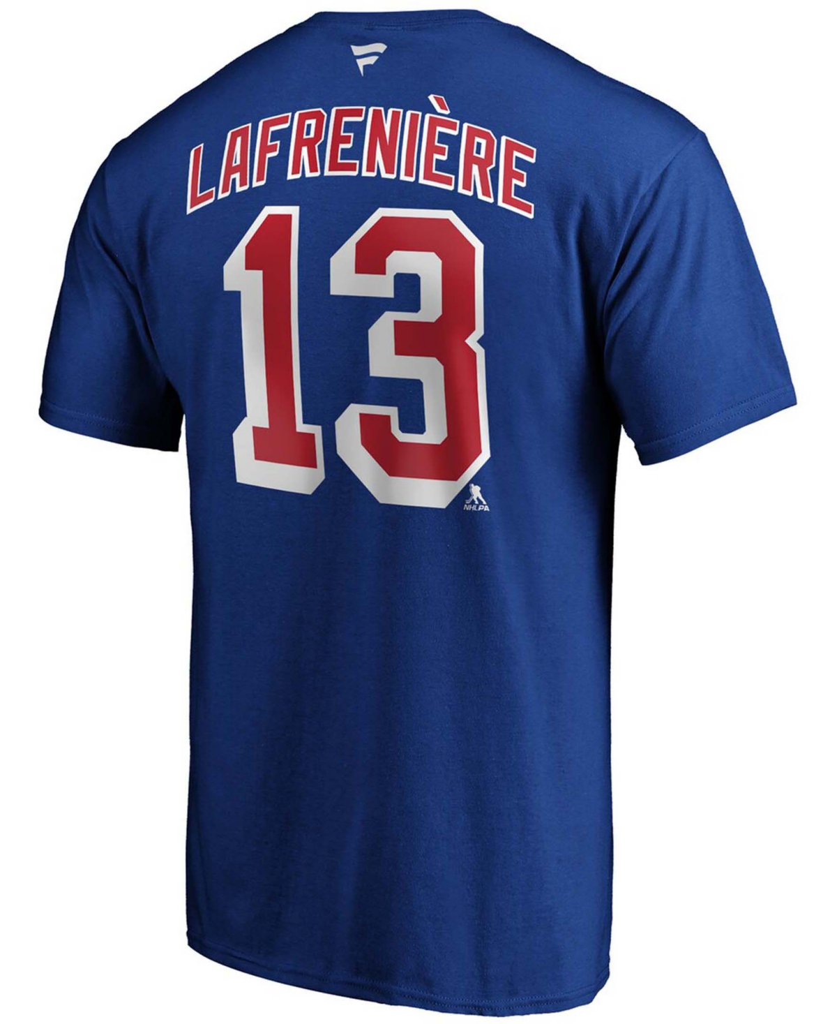 Men's Alexis LafreniereNew York Rangers Authentic Stack Name and Number T-shirt - Blue