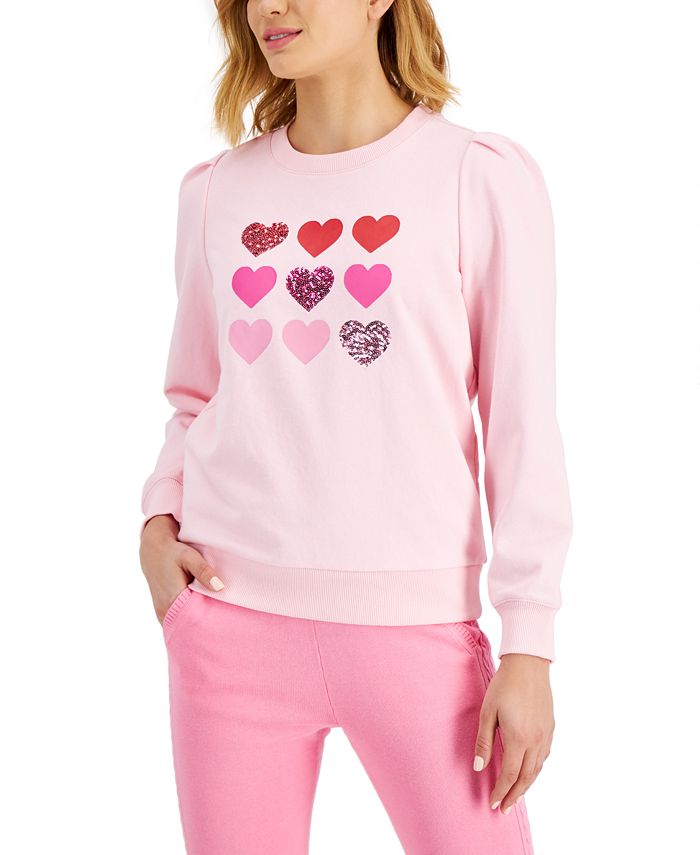 Charter club heart sweater sales