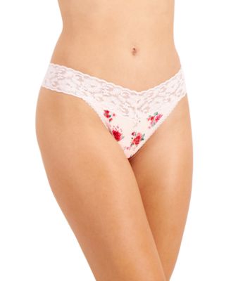 I.N.C. International Concepts - Women's Lace-Trim Thong Underwear 100137980