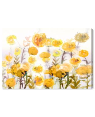 Marigold Flowers Giclee Art Print on Gallery Wrap Canvas, 54" x 36"