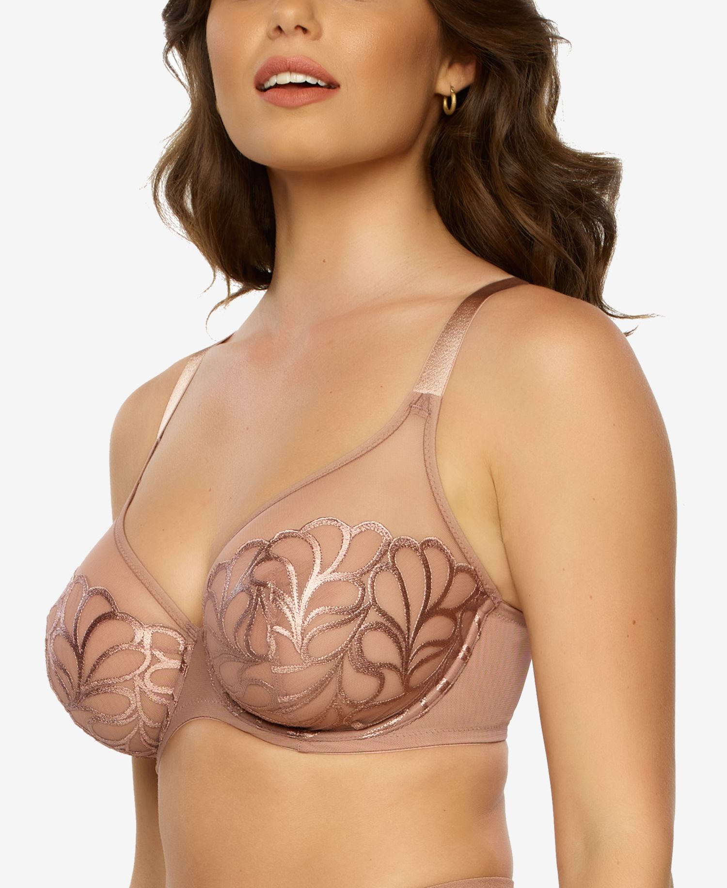 Women's Lotus Embroidered Unlined Bra