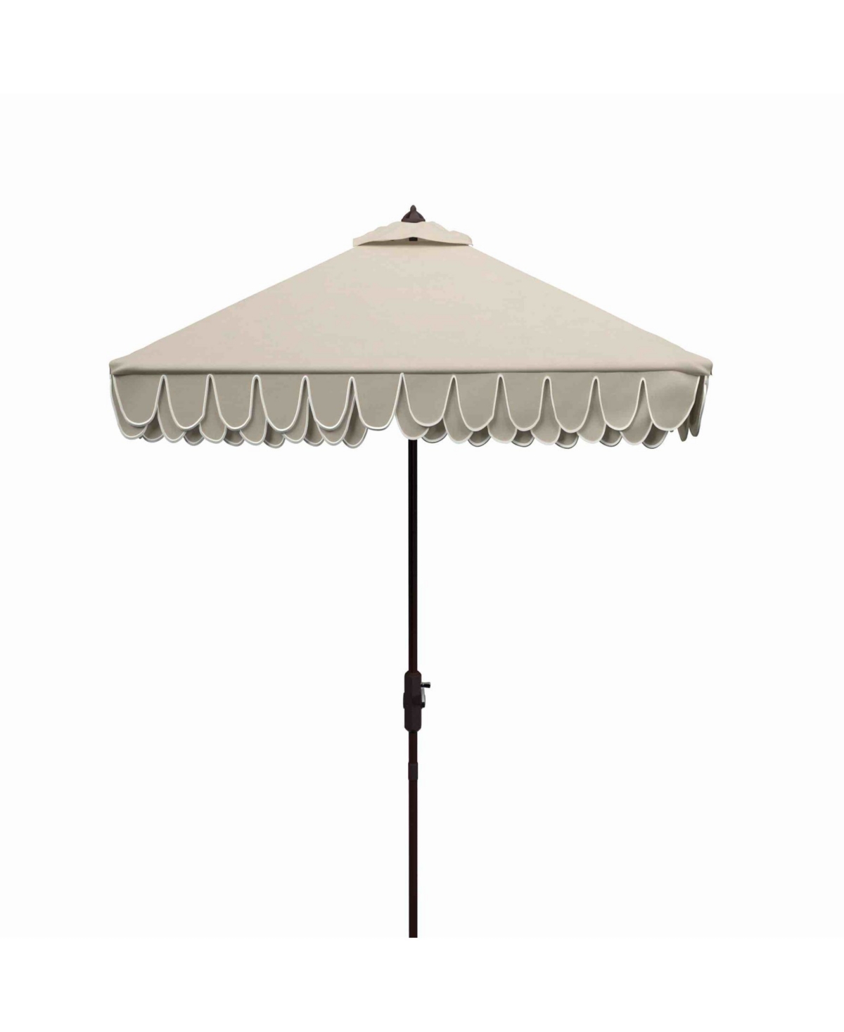 Safavieh Elegant 7.5' Square Umbrella In Beige,white