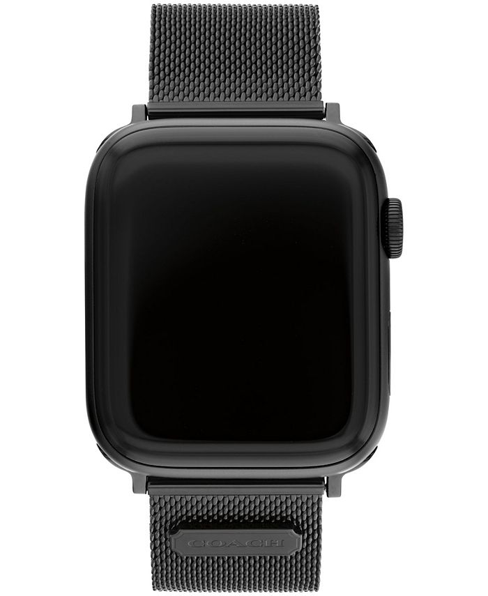 COACH Black Stainless Steel Mesh Bracelet for Apple Watch® 42/44